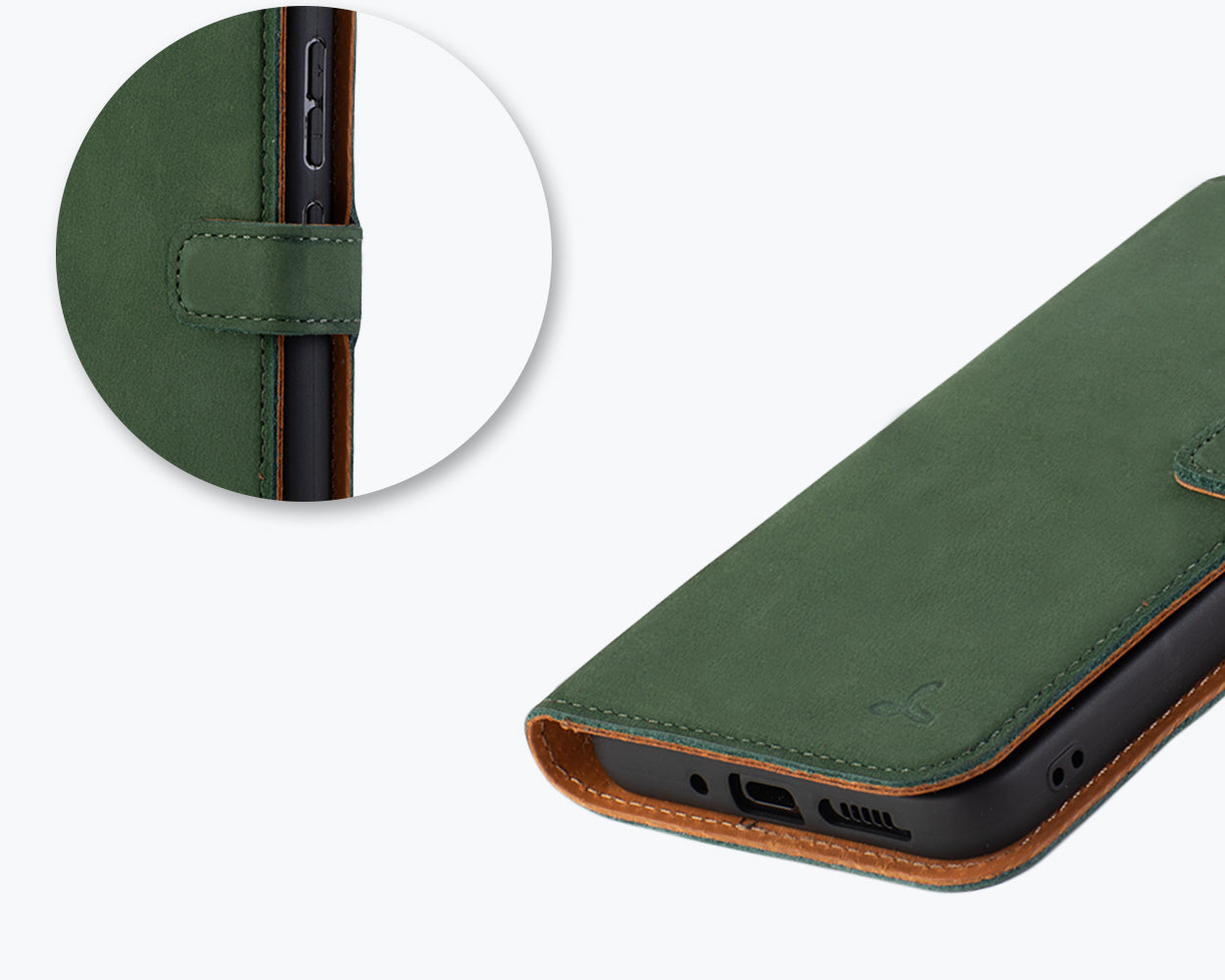 Samsung Galaxy S23 FE - Vintage Leather Wallet Phone Case