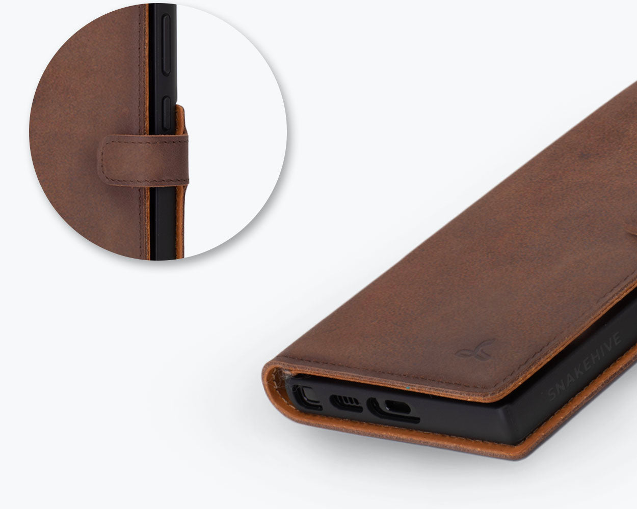 Samsung Galaxy S24 Ultra - Vintage Leather Wallet Phone Case