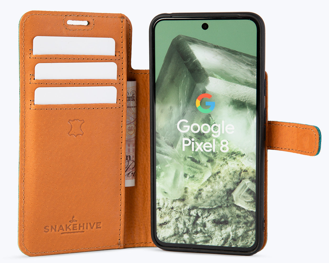 Google Pixel 8 - Vintage Leather Wallet Phone Case