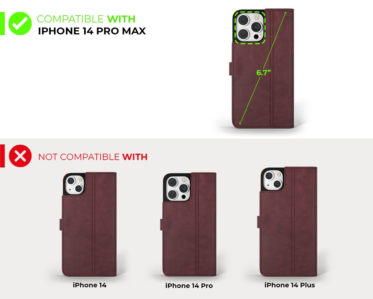 Apple iPhone 15 Pro Max - Vintage Leather Wallet Phone Case