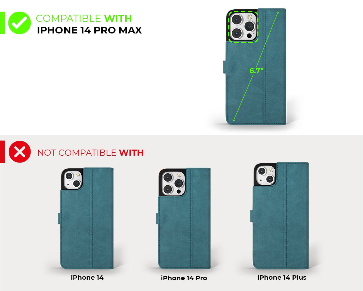 Apple iPhone 15 Pro Max - Vintage Leather Wallet Phone Case