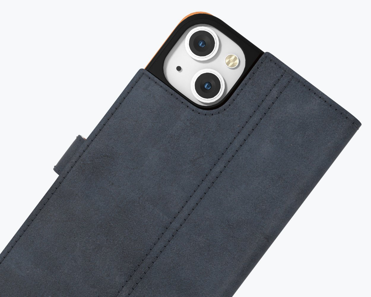 Apple iPhone 14 - Vintage Leather Wallet Phone Case (Side Clasp)