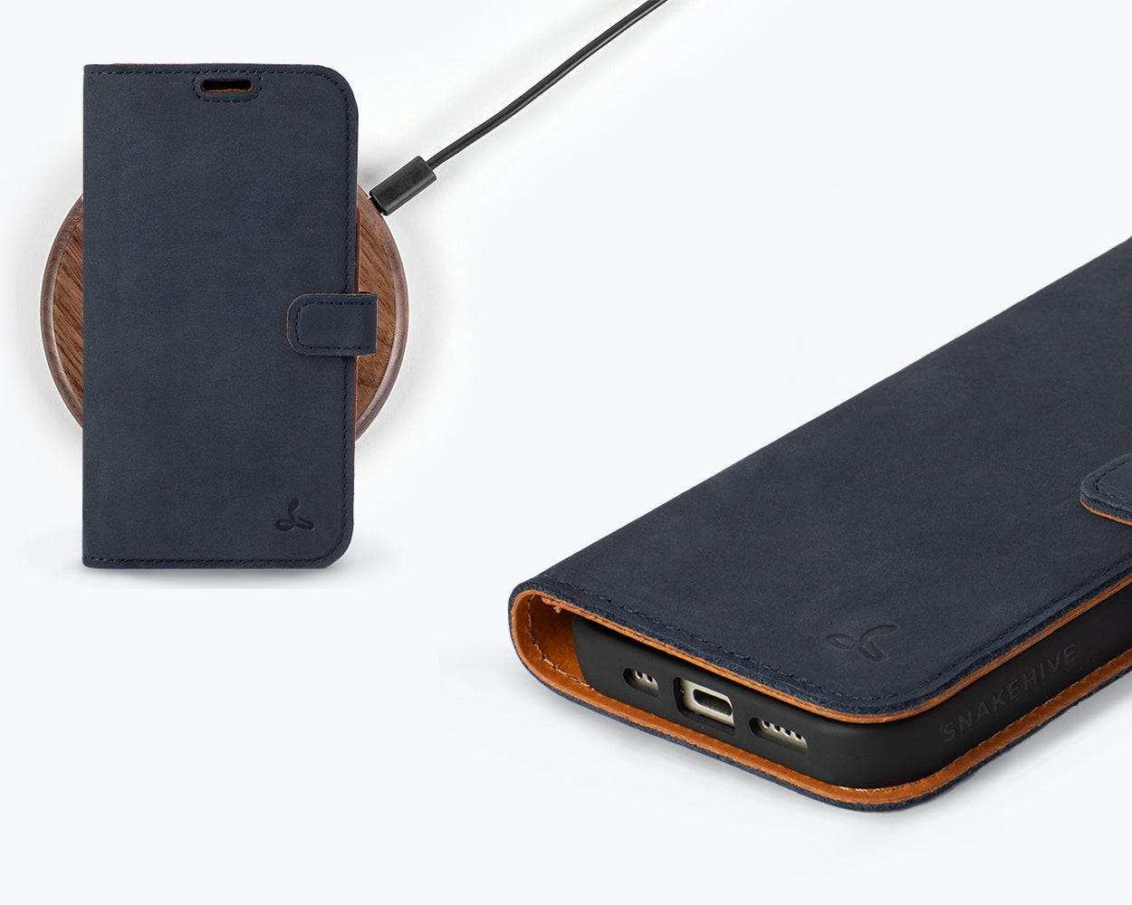 Apple iPhone 15 - Vintage Leather Wallet Phone Case