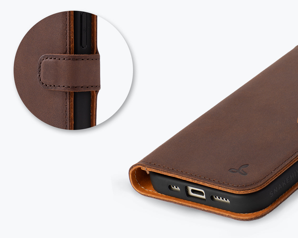 Apple iPhone 15 - Vintage Leather Wallet Phone Case