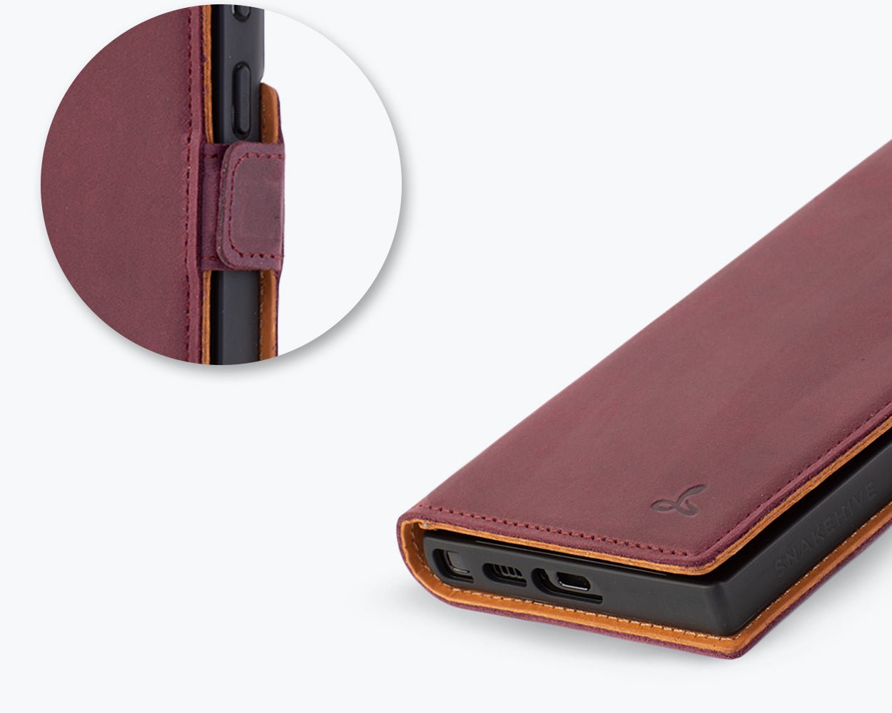Samsung Galaxy S23 Ultra - Vintage Leather Wallet Phone Case (Side Clasp)