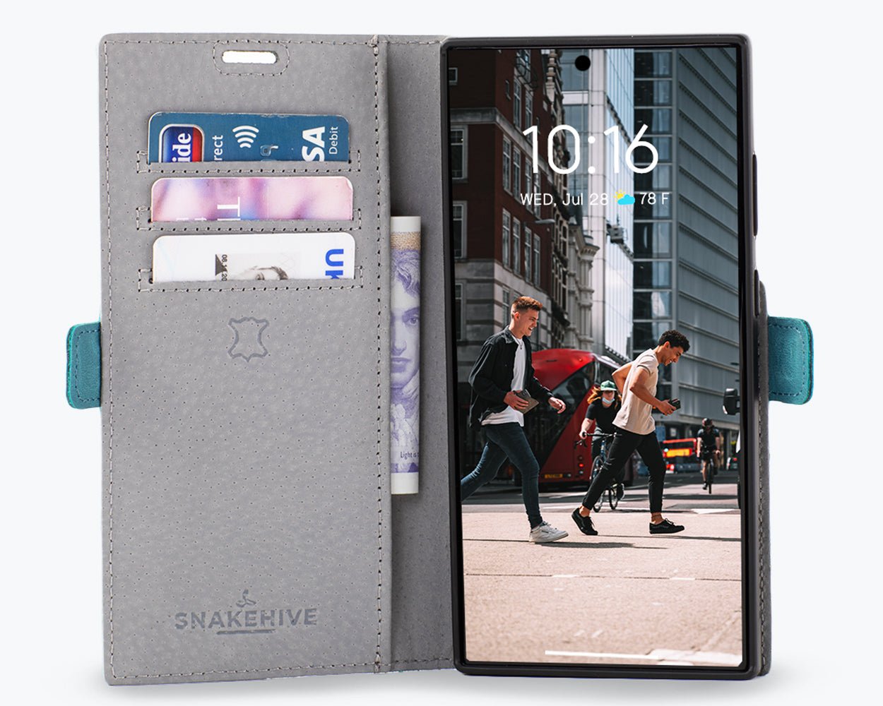 Samsung Galaxy S24 Ultra - Vintage Leather Wallet Phone Case (Side Clasp)