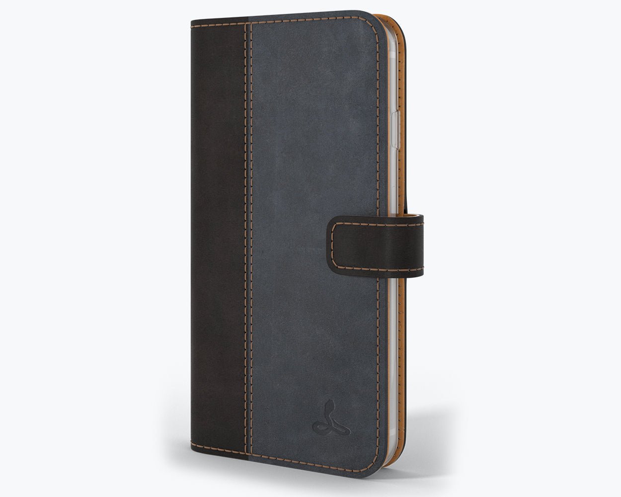 Apple iPhone 6/6S - Vintage Leather Wallet Phone Case (Two Tone)