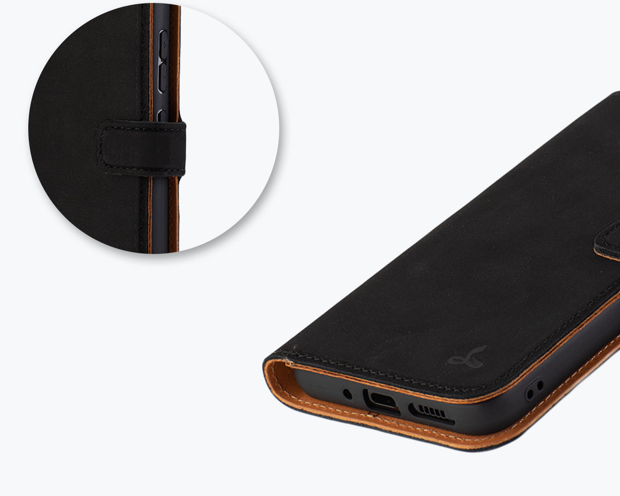 Samsung Galaxy A34 - Vintage Leather Wallet Phone Case