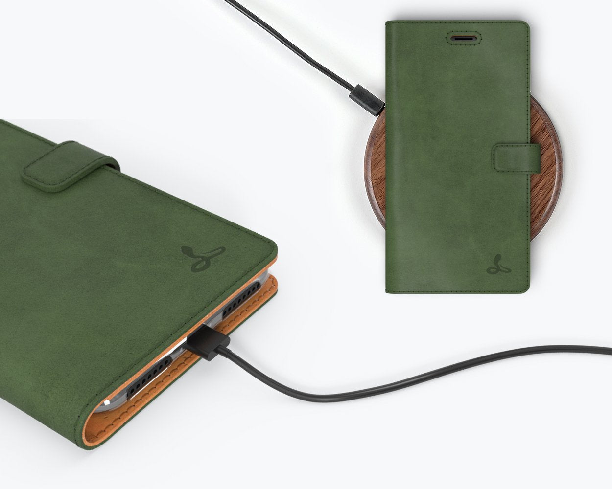 Apple iPhone 7 Plus - Vintage Leather Wallet Phone Case