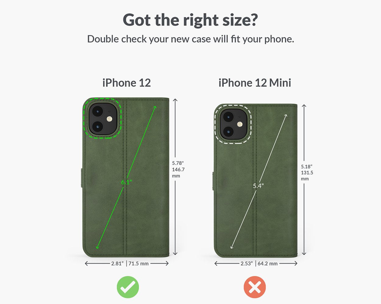 Apple iPhone 12 - Vintage Leather Wallet Phone Case