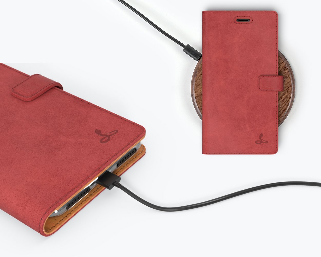 Apple iPhone 7 Plus - Vintage Leather Wallet Phone Case