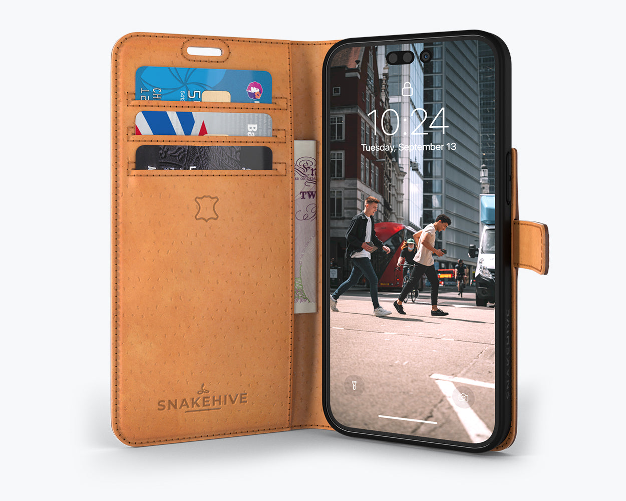 Apple iPhone 14 Pro Max - Vintage Leather Wallet Phone Case