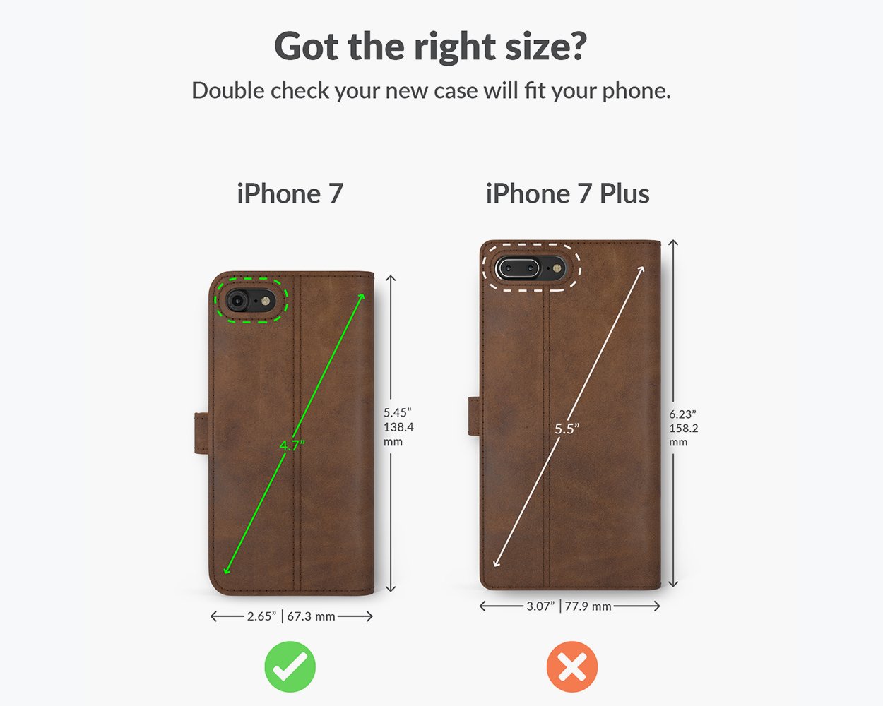 Apple iPhone 7 - Vintage Leather Wallet Phone Case