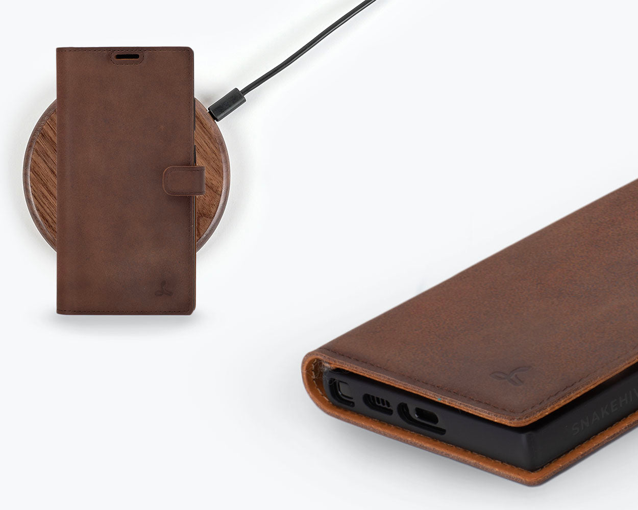 Samsung Galaxy S23 Ultra - Vintage Leather Wallet Phone Case