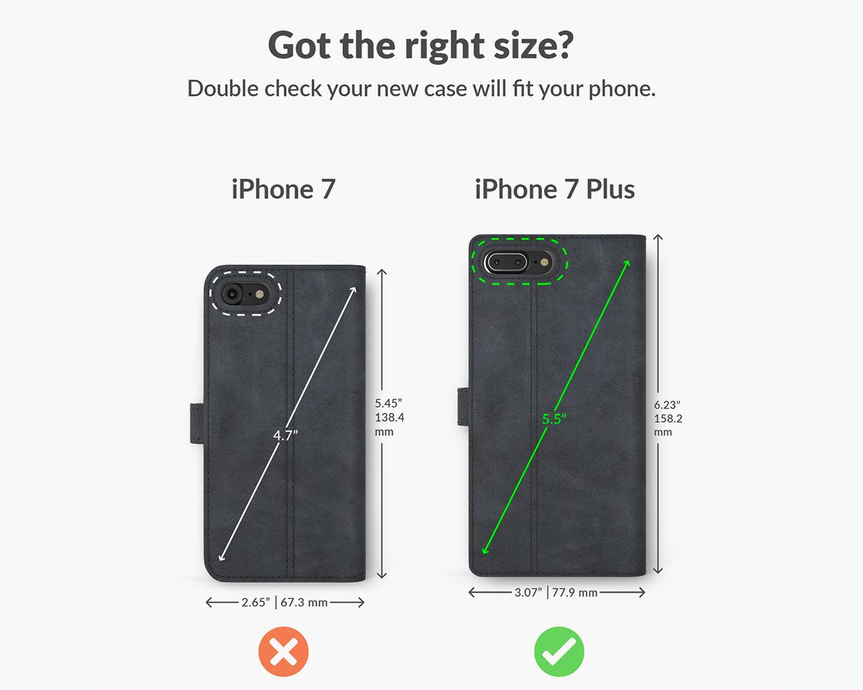 Apple iPhone 7 Plus - Vintage Leather Wallet Phone Case