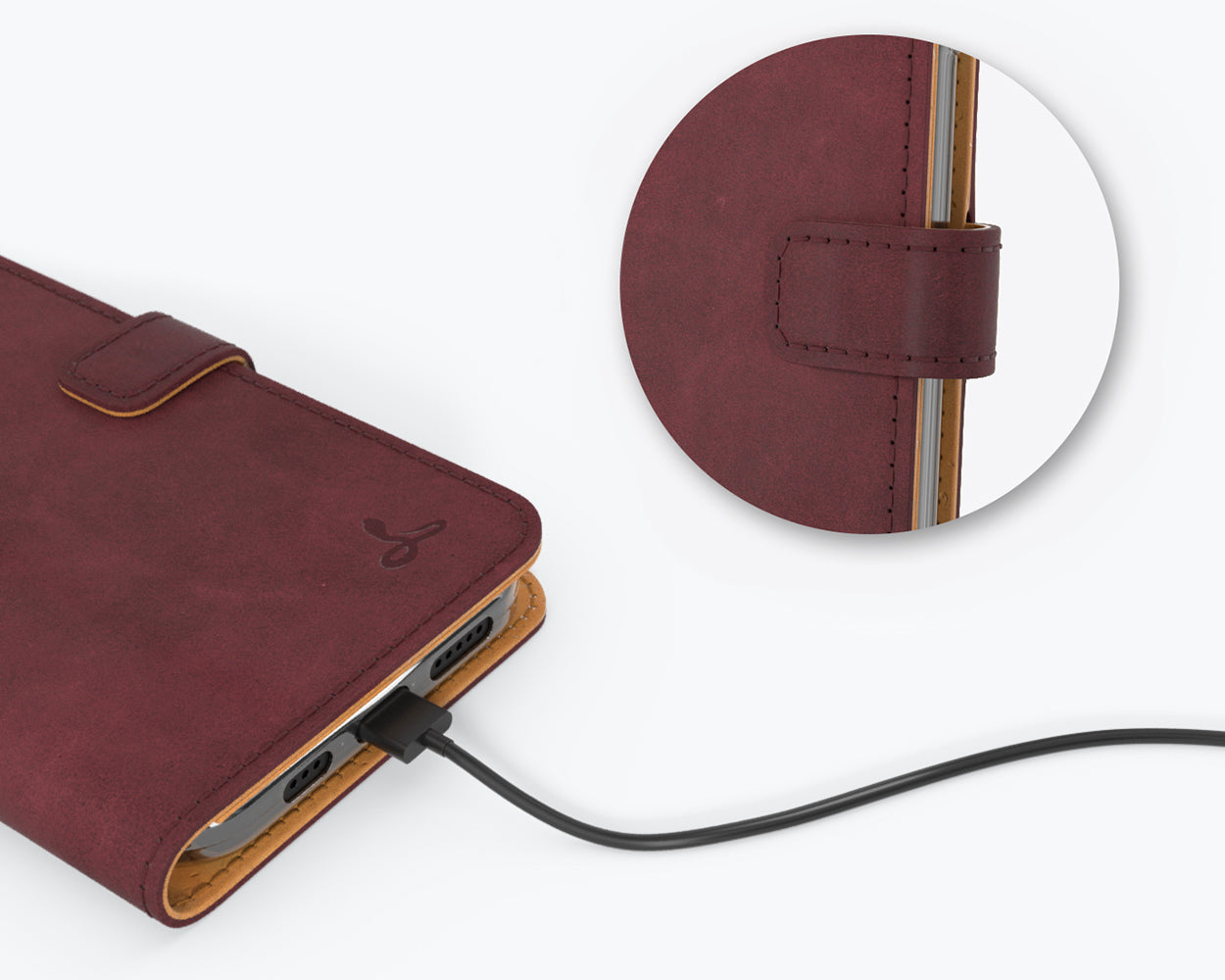 Apple iPhone 12 - Vintage Leather Wallet Phone Case