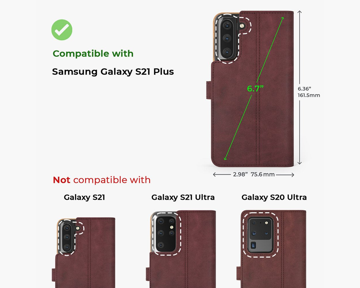 Samsung Galaxy S21 Plus - Vintage Leather Wallet Phone Case