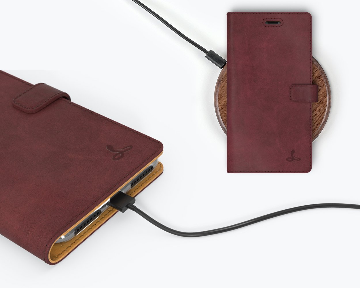 Apple iPhone 7 Plus - Vintage Leather Wallet Phone Case