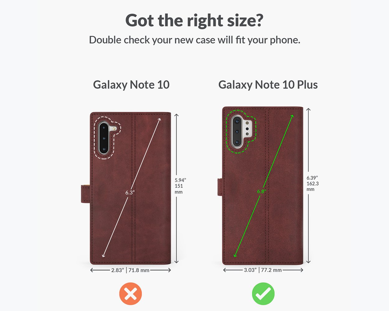 Samsung Galaxy Note 10 Plus - Vintage Leather Wallet Phone Case