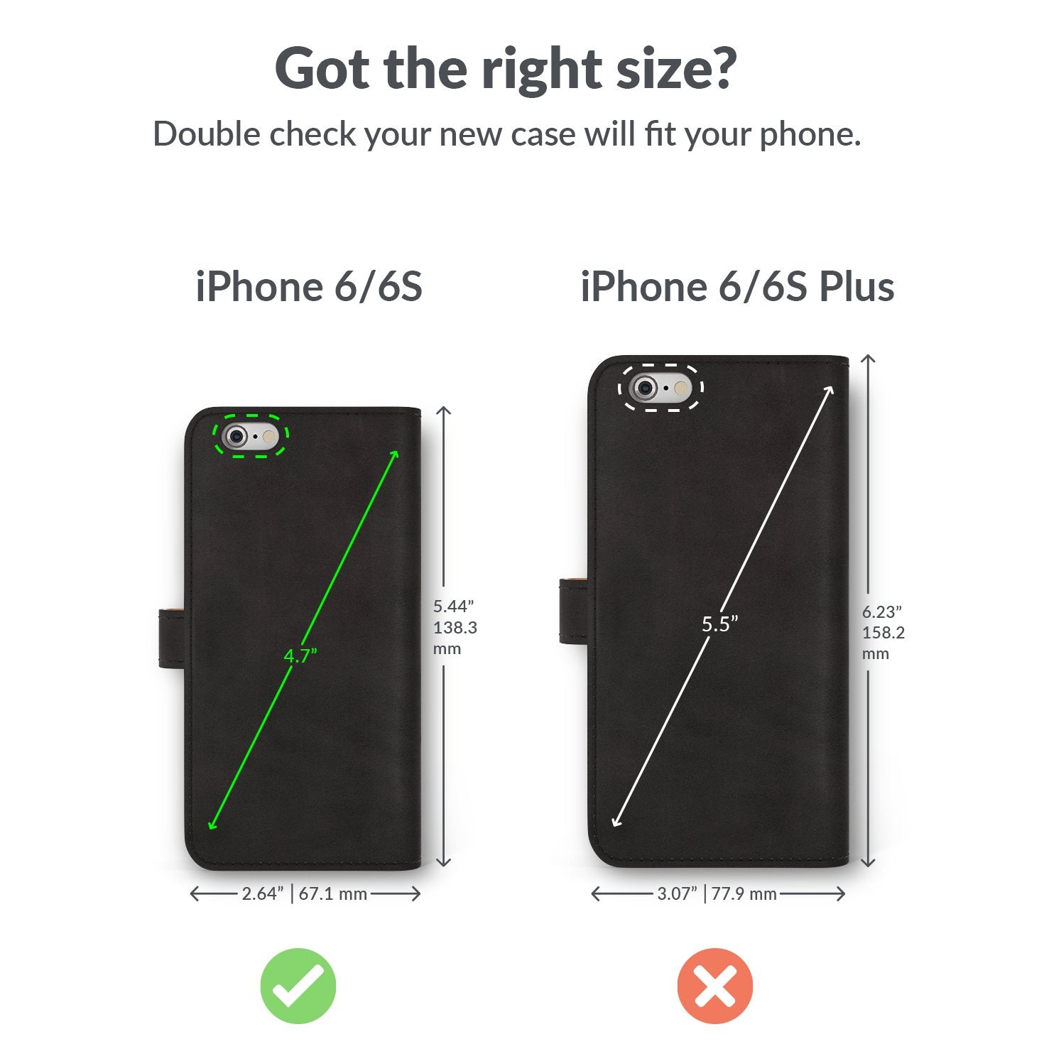 Apple iPhone 6/6S - Vintage Leather Wallet Phone Case