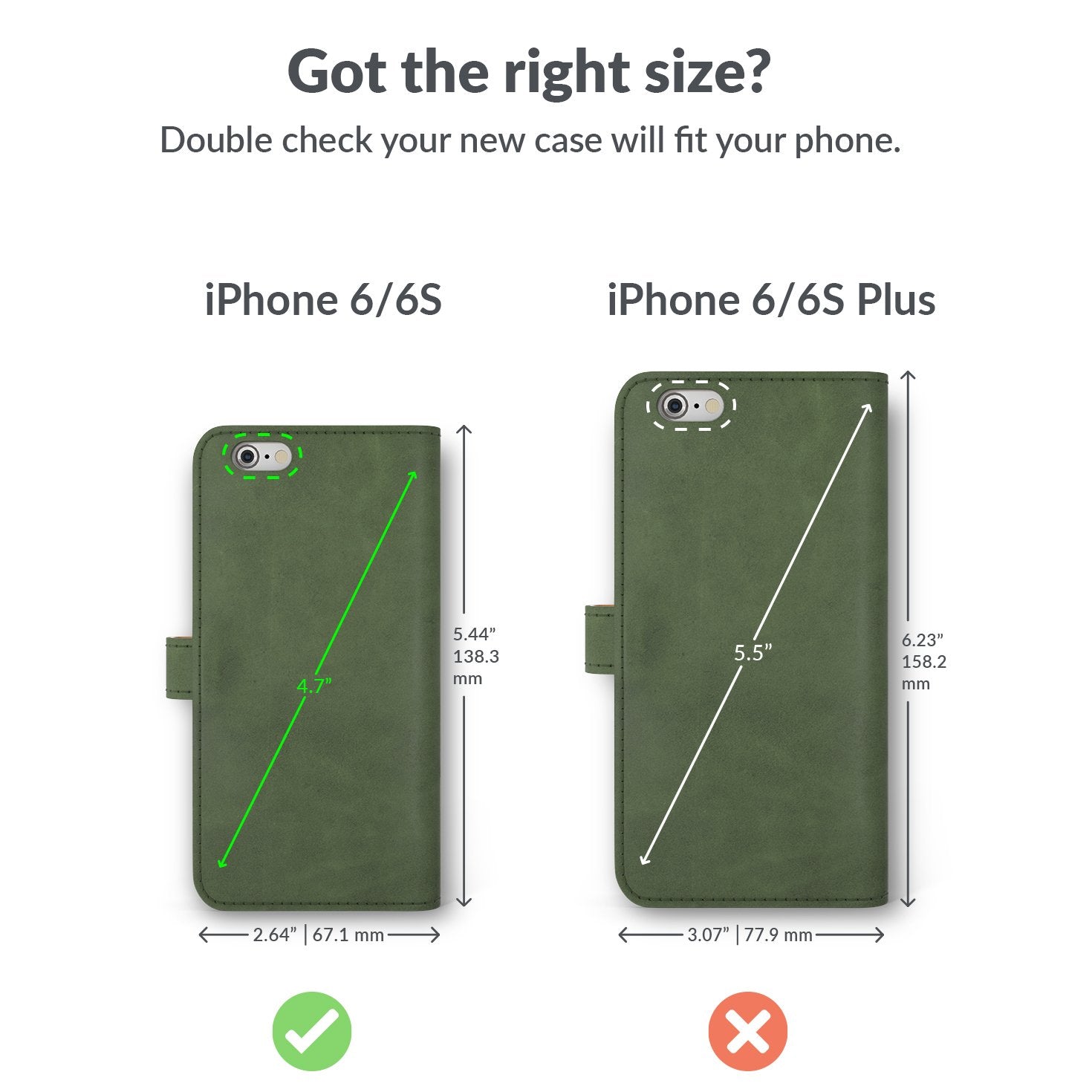 Apple iPhone 6/6S - Vintage Leather Wallet Phone Case