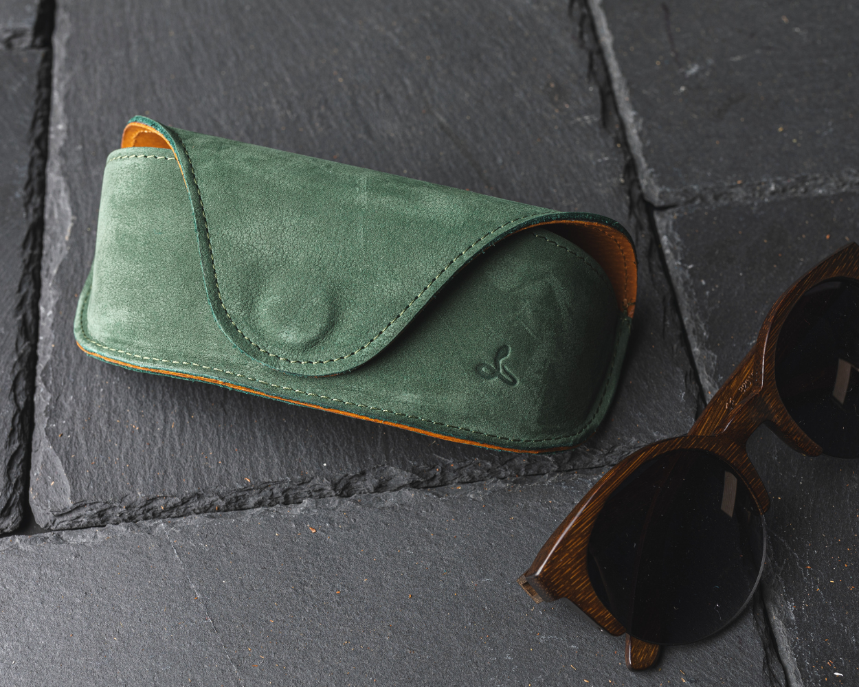 Vintage Leather Glasses Case