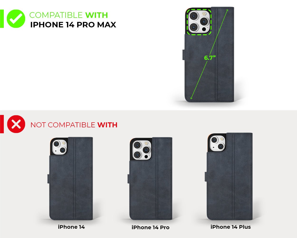 Apple iPhone 15 Pro Max - Vintage Leather Wallet Phone Case