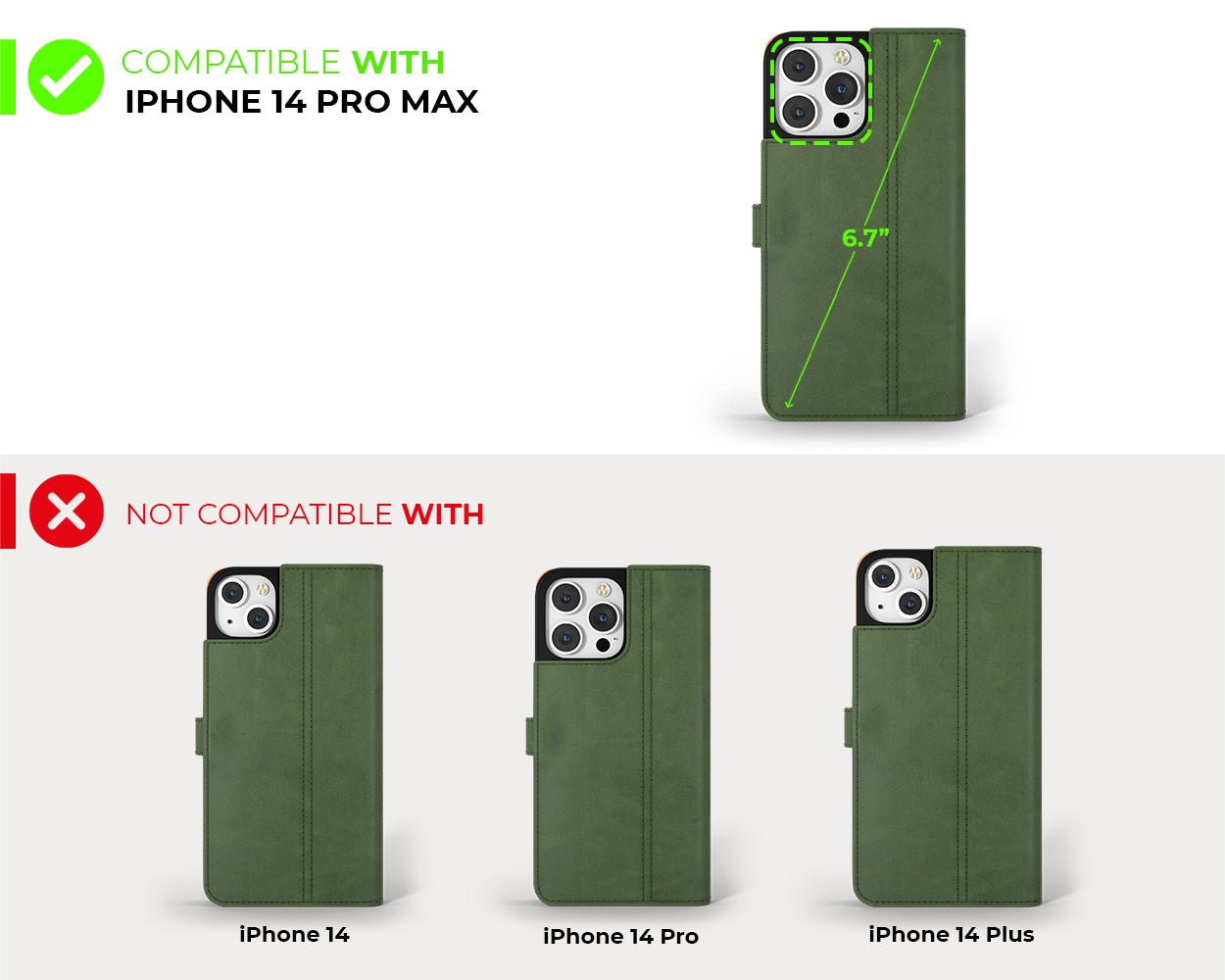 Apple iPhone 15 Pro Max - Vintage Leather Wallet Phone Case