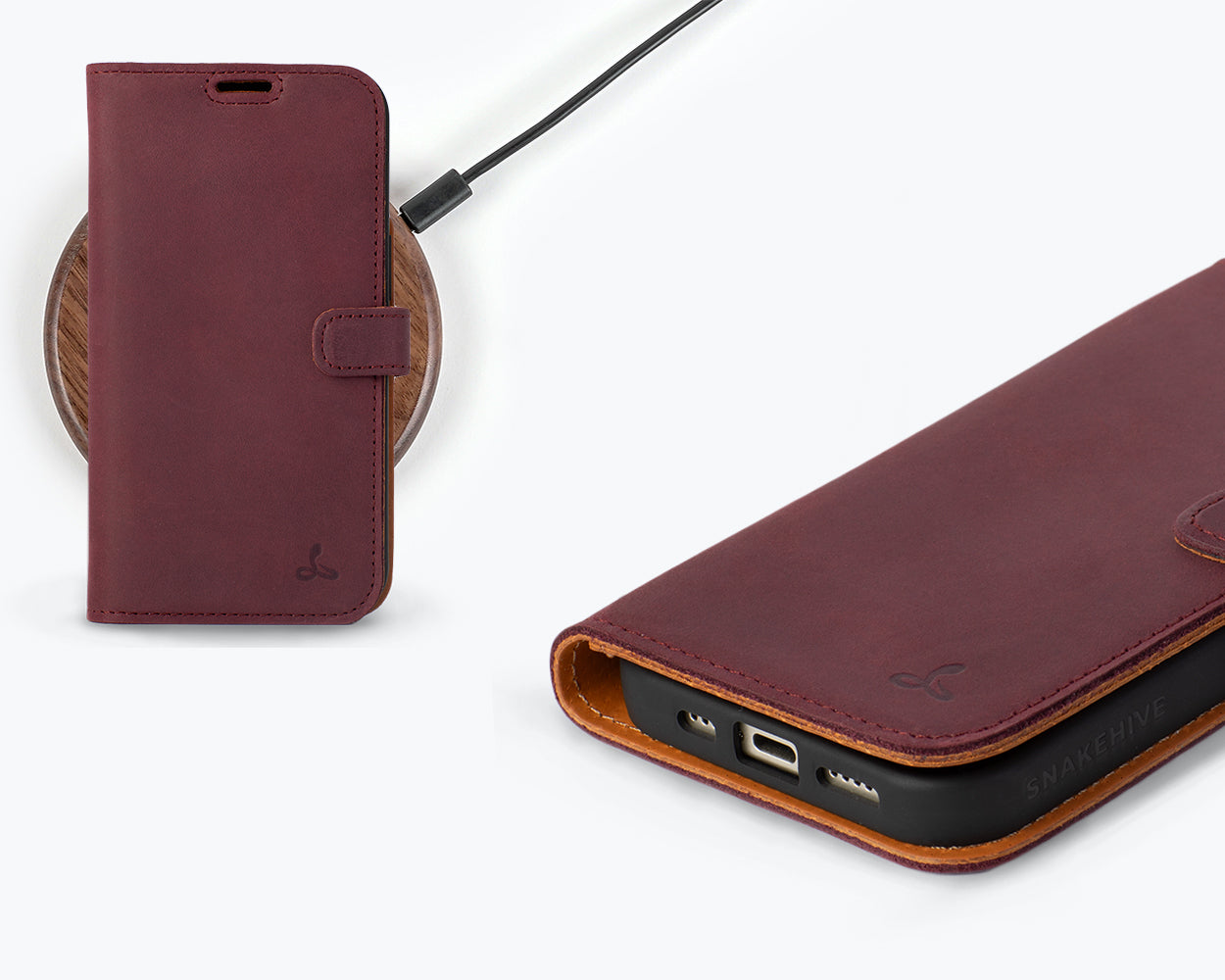 Apple iPhone 15 - Vintage Leather Wallet Phone Case